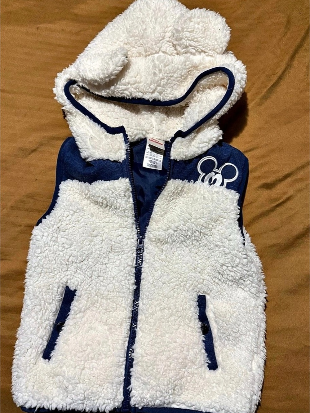 Disney Junior Mickey Mouse Sherpa Hooded Vest 4T